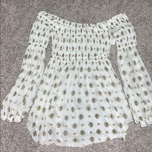 Free People Off the Shoulder Boho Top